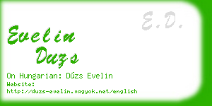 evelin duzs business card